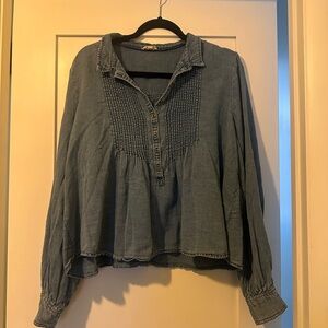 Pilcro Denim Blue Blouse